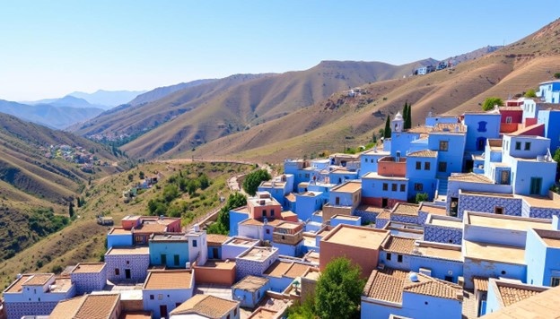 Шефшауэн - это уникальный город в Марокко.