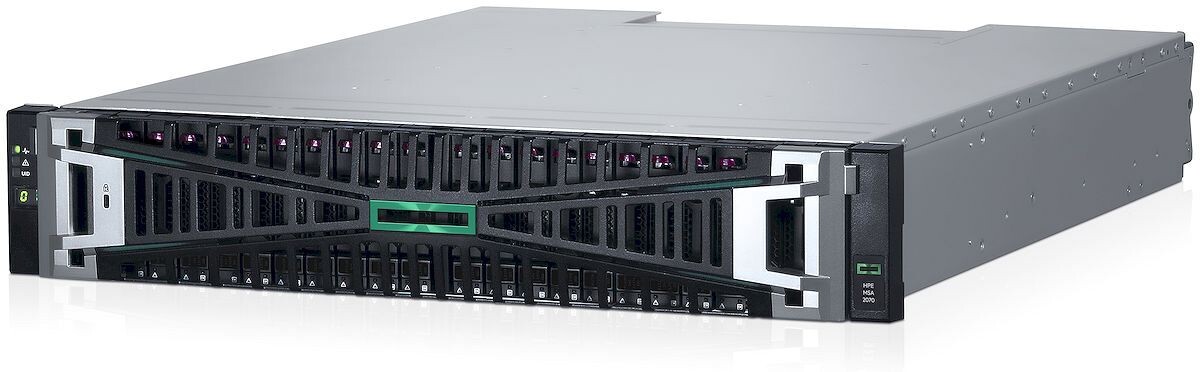 HPE MSA2070/2072 вид слева с фальш-панелью