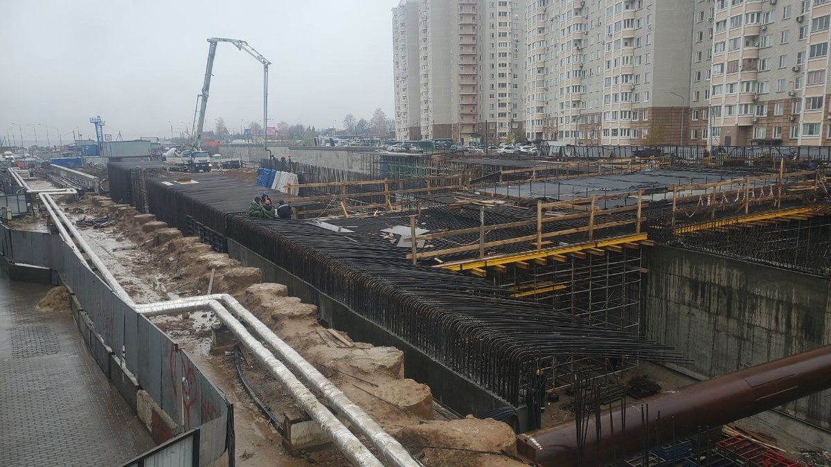 Строительство автодорожного тоннеля в городе Видном на трассе "ЮЛА". 