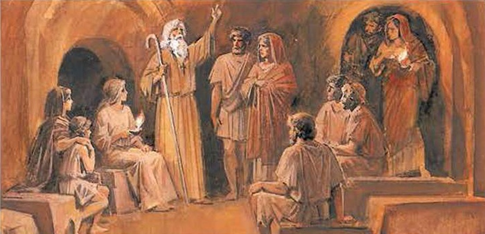 Ранние христиане на современной картинке в интернете