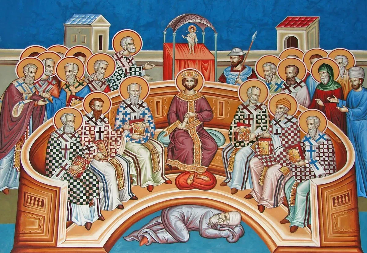 Никейский собор и осуждение Ариана. Старая картинка