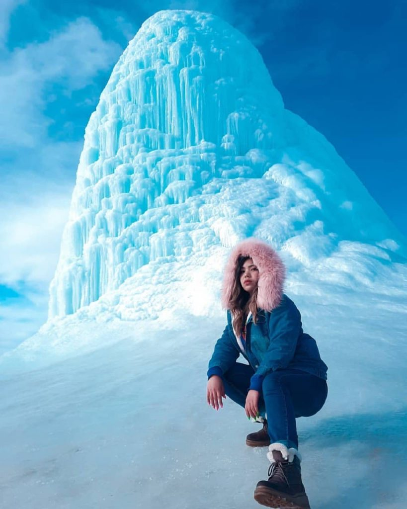 Ледяной вулкан размером в 14,72 метра в Алматинской области, Казахстан. Фото: insiderecent.com