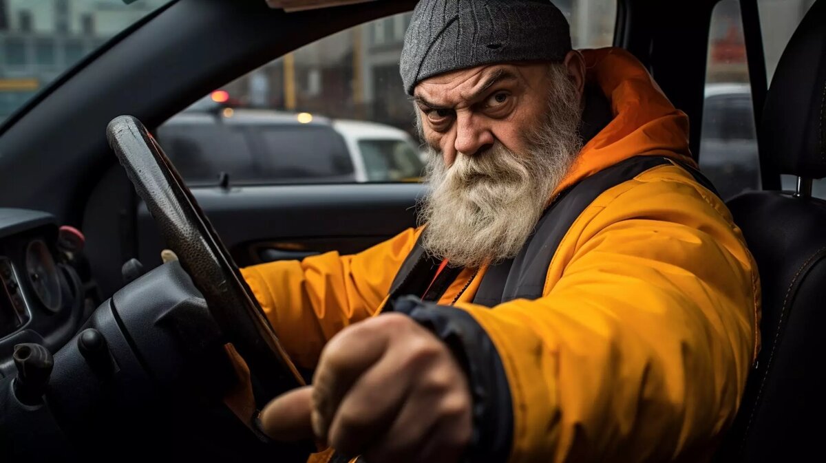 Недовольный таксист. Фото из сетей интернета