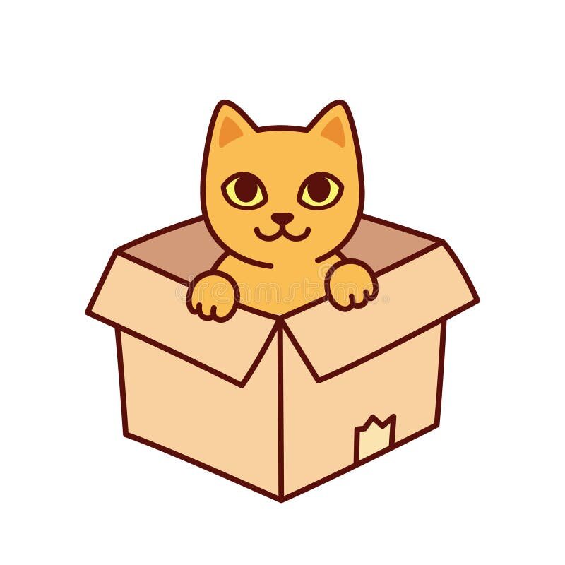 箱の中の猫 — hako no naka no neko — кот внутри коробки.