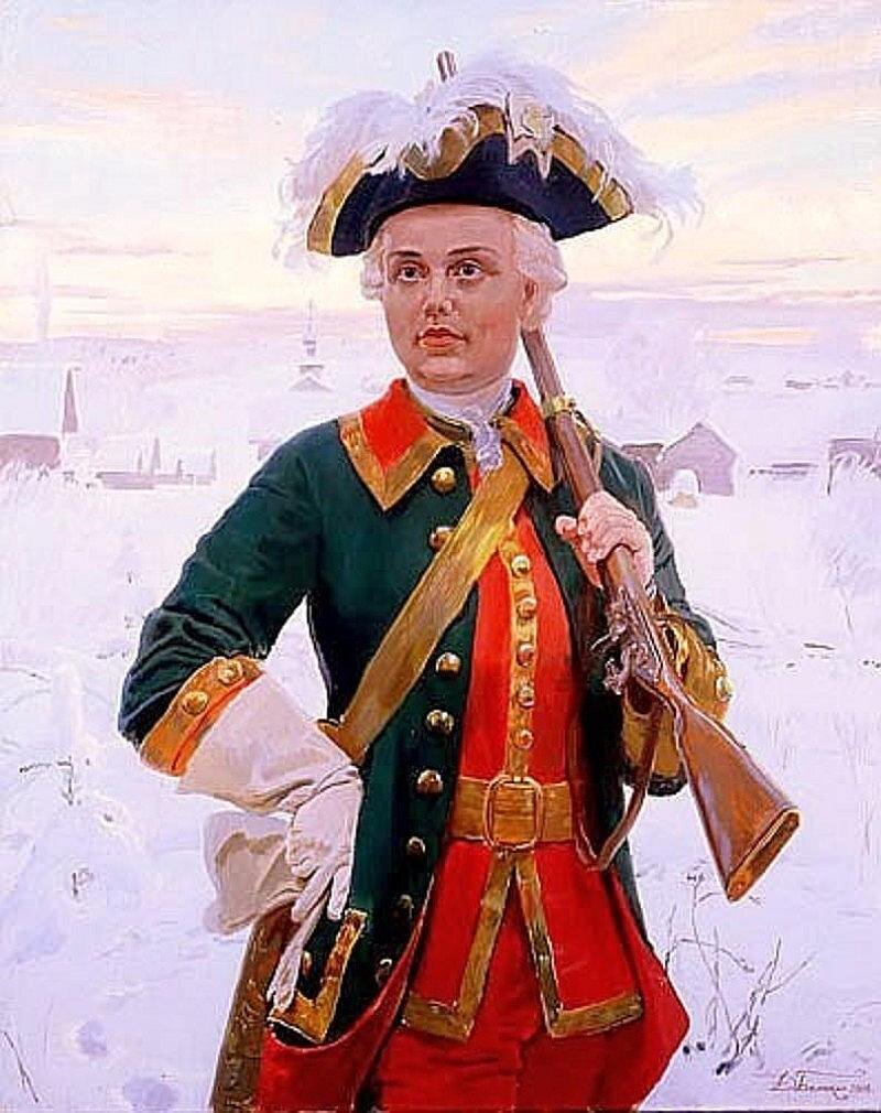 Елизавета Петровна в мундире Преображенсокго полка, арт