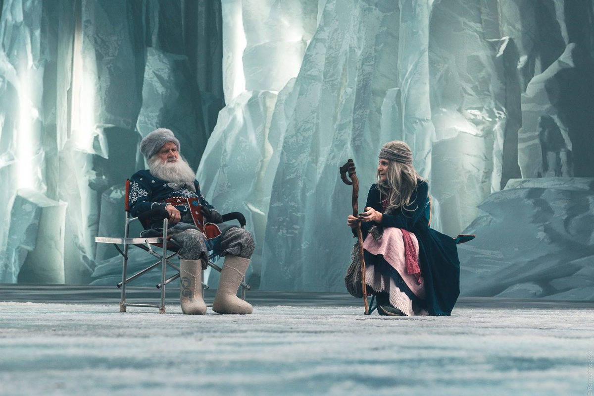 Фотография со съемочной площадки фильма Баба Яга спасает новый год, 2024.