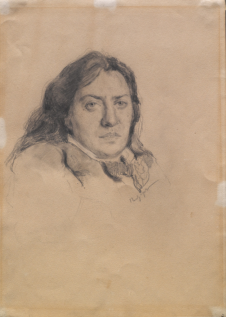 Валентин Серов. Портрет матери художника, Валентины Семёновны Серовой. 1879–1880. Бумага, графитный карандаш.
Государственная Третьяковская галерея