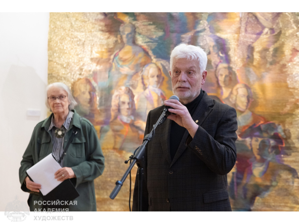 Официальное открытие выставочного проекта «Вдохновением создано» Сергея Гавина, Евгения Матько и Анастасии Агафоновой в МВК РАХ. Фото: Виктор Берёзкин, пресс-служба РАХ.