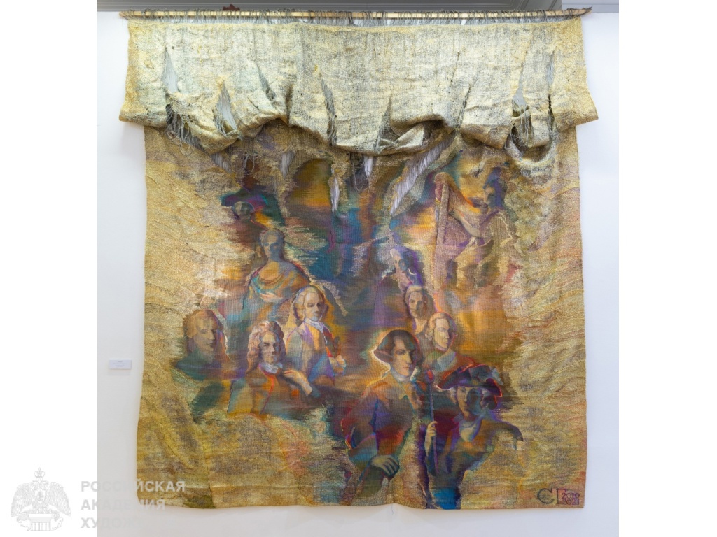 Экспозиция выставочного проекта «Вдохновением создано» Сергея Гавина, Евгения Матько и Анастасии Агафоновой в МВК РАХ. Фото: Виктор Берёзкин, пресс-служба РАХ