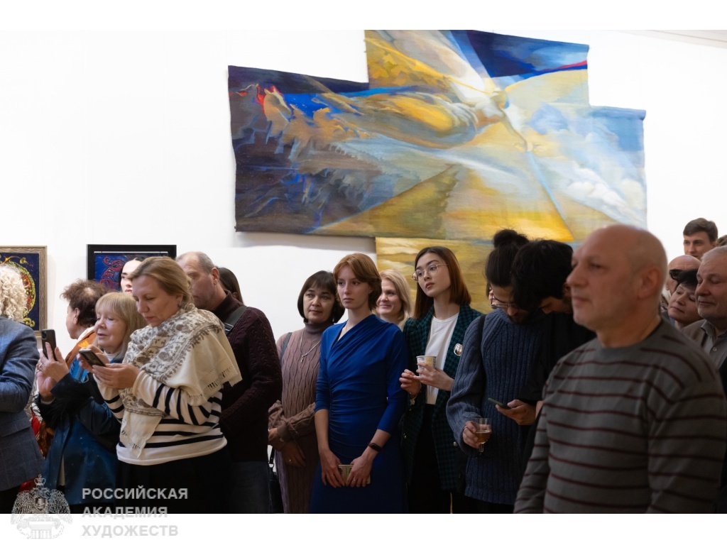 Официальное открытие выставочного проекта «Вдохновением создано» Сергея Гавина, Евгения Матько и Анастасии Агафоновой в МВК РАХ. Фото: Виктор Берёзкин, пресс-служба РАХ.