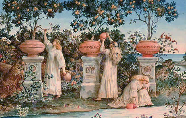 "Сад Гесперид". Картина Рикардо Миаччи, 1894