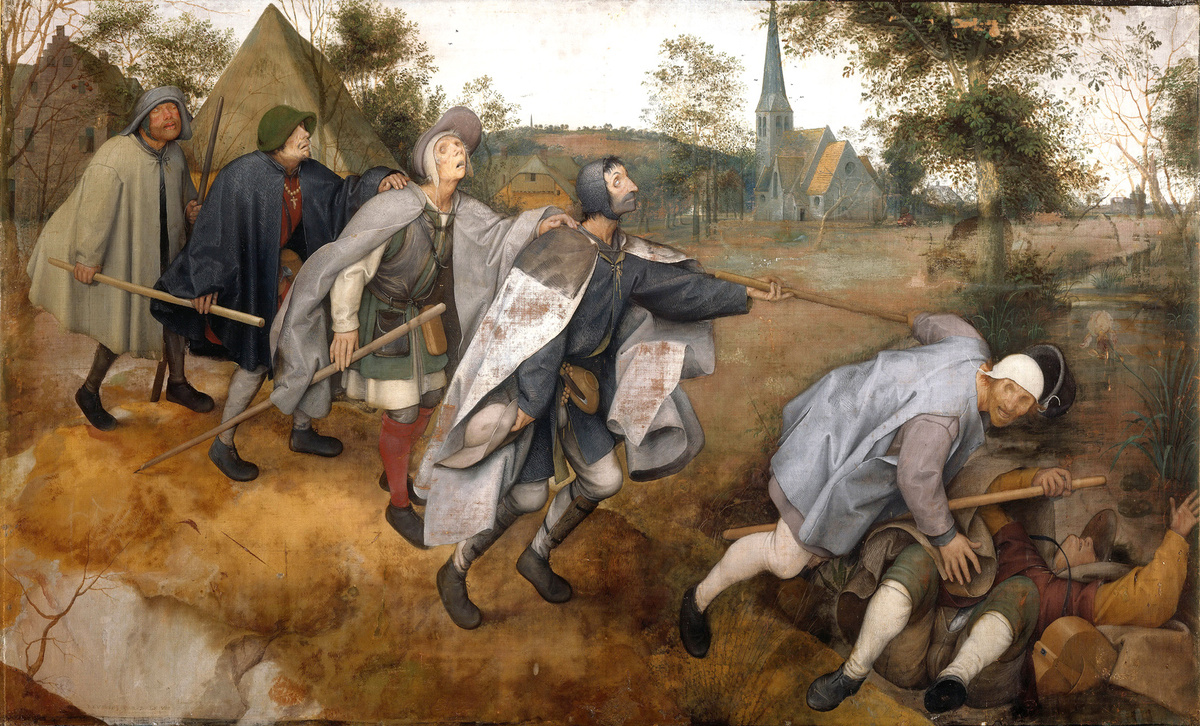 «Притча о слепых», Питер Брейгель Старший, 1568 г. Источник: https://azbyka.ru/art/pritcha-o-slepyh/