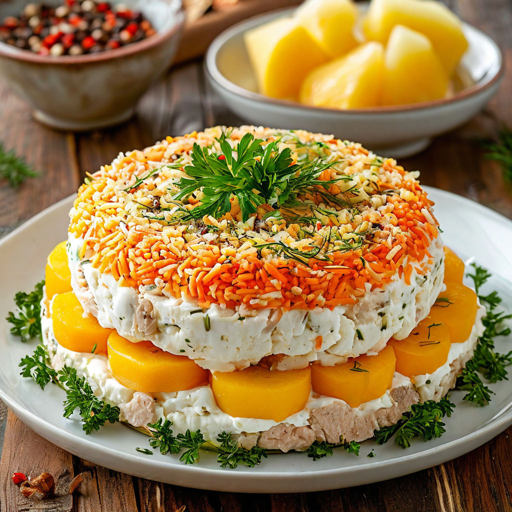 Существует легенда, что в советское время, когда продукты были дефицитом, изобретательные хозяйки создавали кулинарные шедевры из того, что было под рукой. Так появился салат «Мимоза», который стал популярным благодаря своей простоте и доступности ингредиентов. Это делает историю создания салата немного комичной: возможно, никто не ожидал, что из обычных продуктов можно создать такое вкусное блюдо.