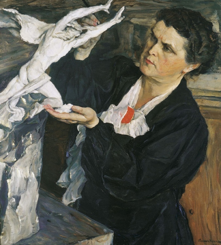 Портрет скульптора В. И. Мухиной работы М. В. Нестерова (1940)