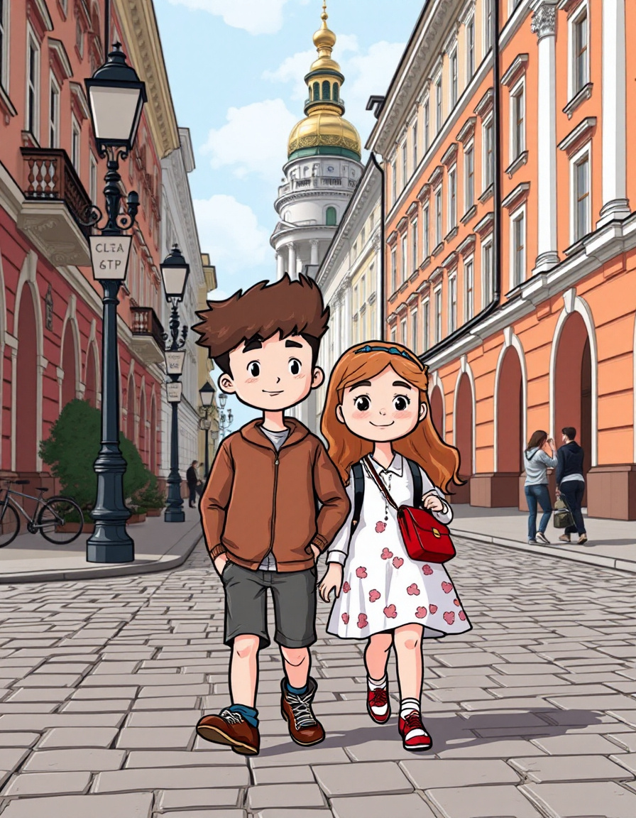 Туристы в Питере