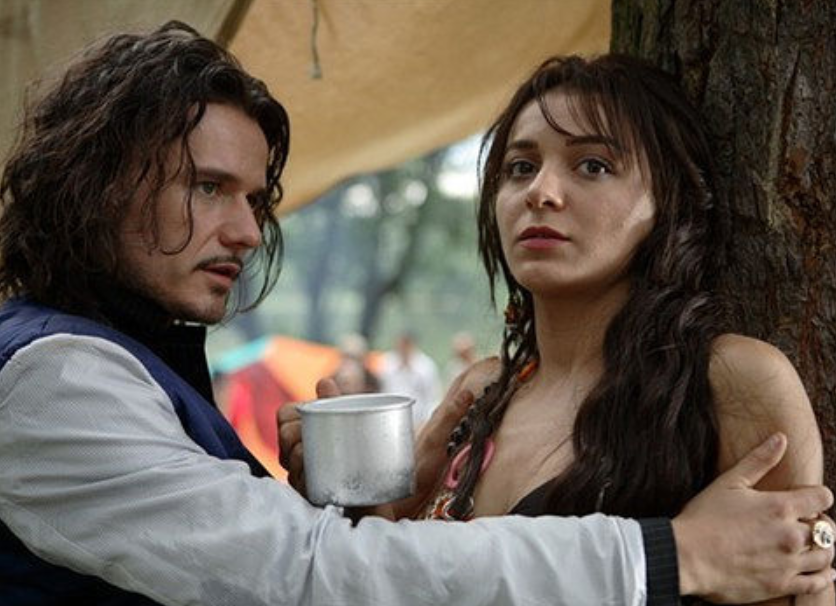 Иван Рудаков в фильме "Цыганочка с выходом". Рядом его единственная жена Лаура Кеосаян