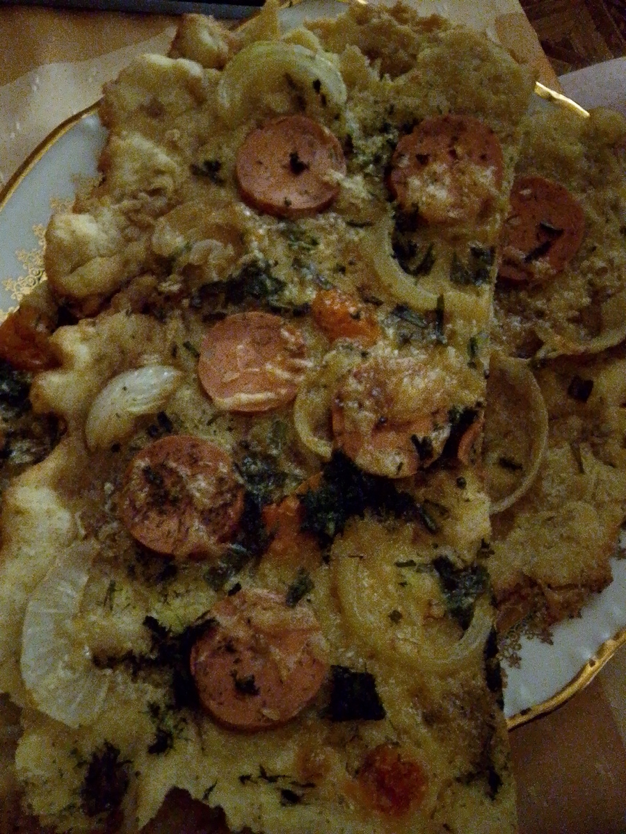 Вот такая пицца была у меня сегодня на ужин 😊😋😋