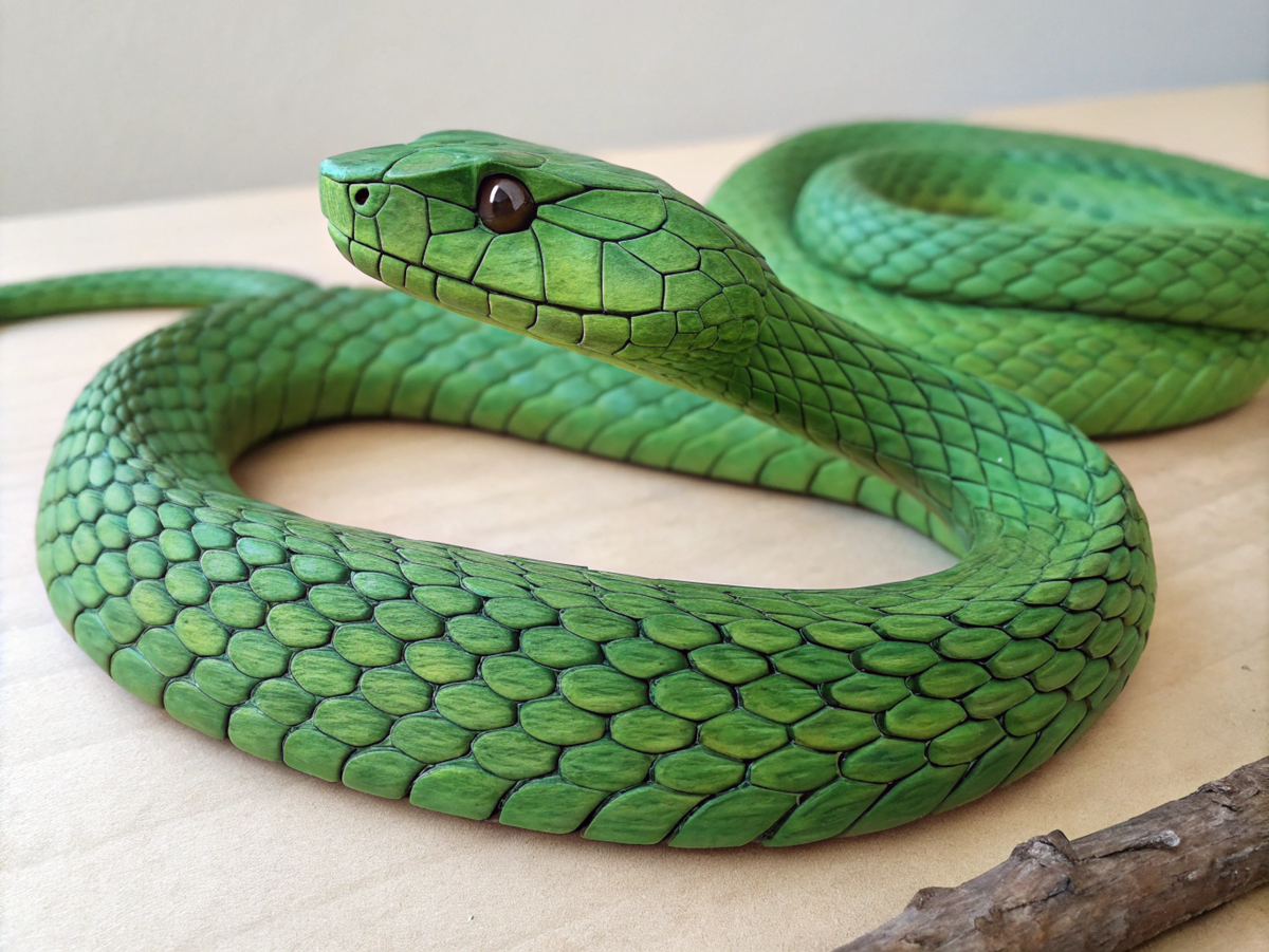                                           Символ 2025 года — Зеленая Деревянная Змея