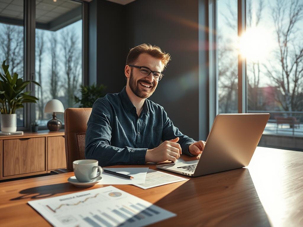    Успех с чашкой кофе