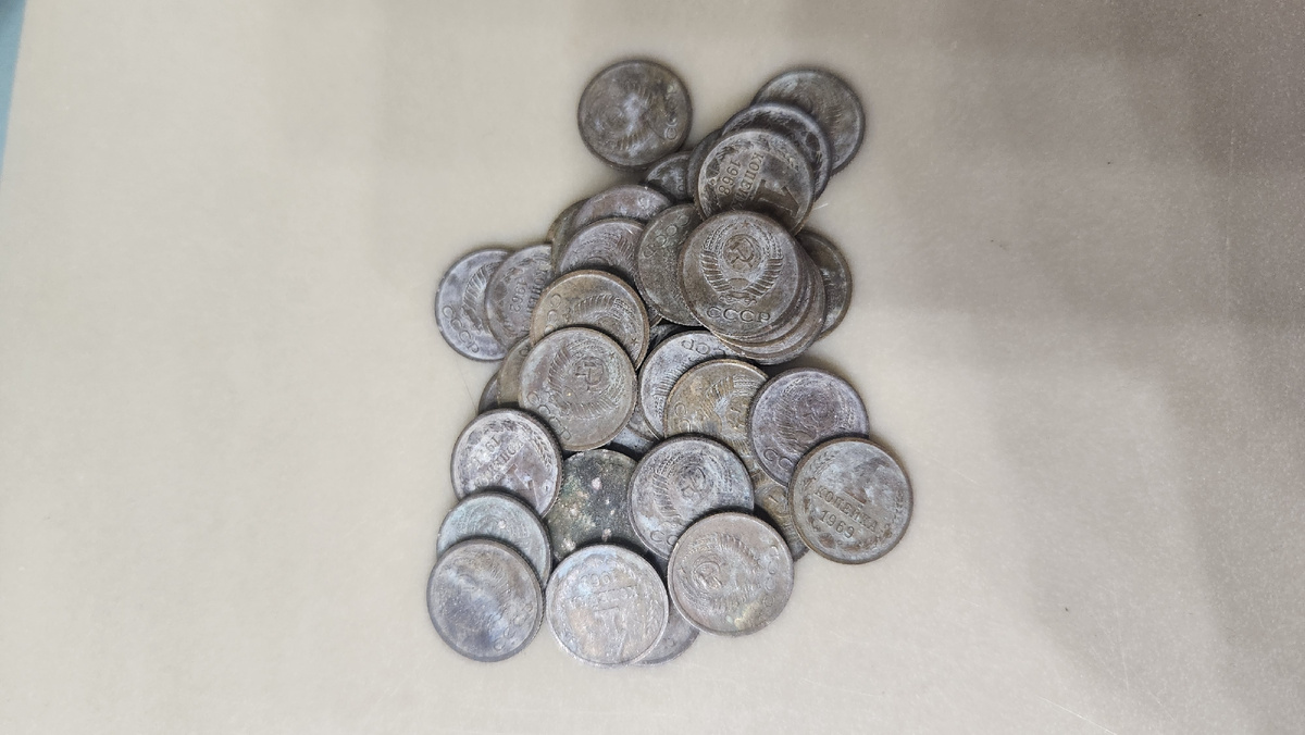 Монеты "поздних советов" до чистки.