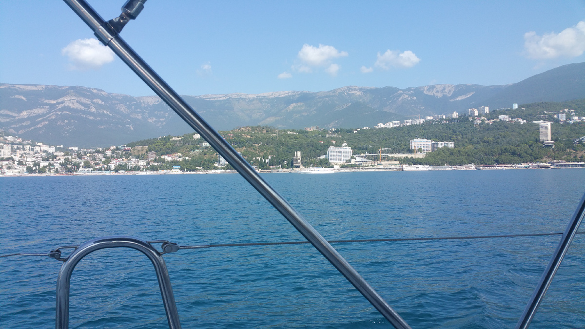 Вид на Ялту с моря