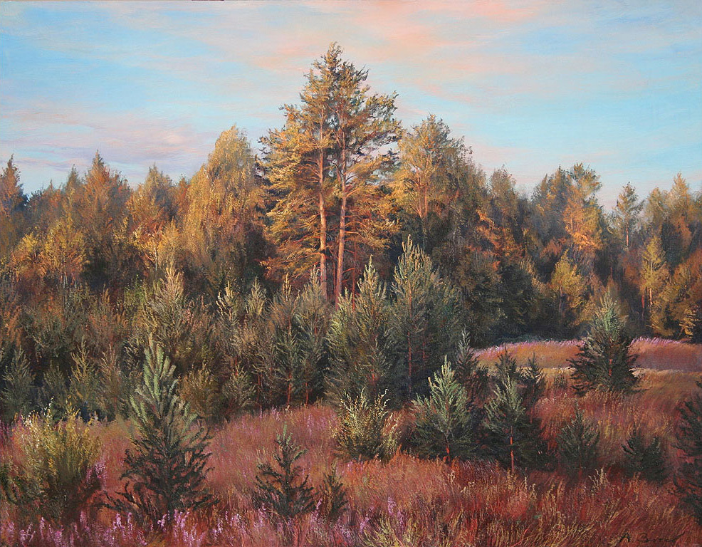 Алексей Зотов. "Утро в Карелии". Холст, масло, 60х80