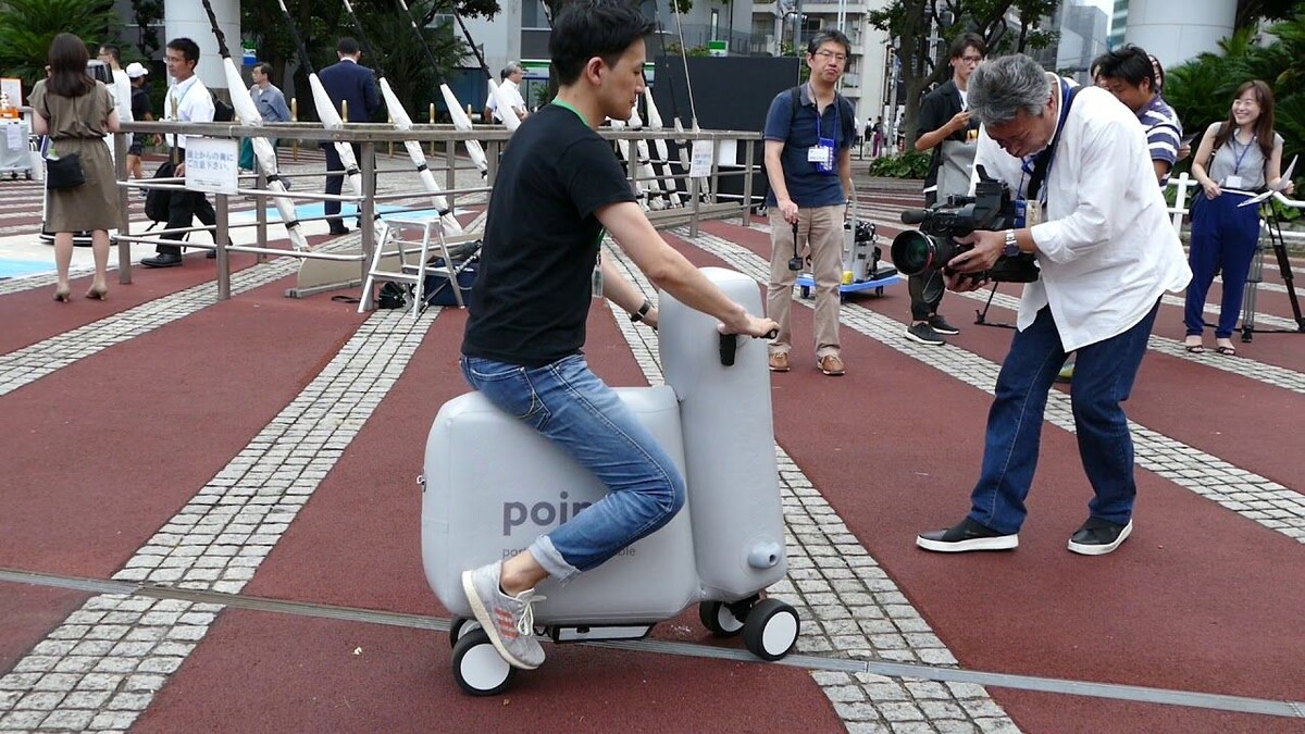 Японцы изобрели надувной электробайк. Источник: point.md