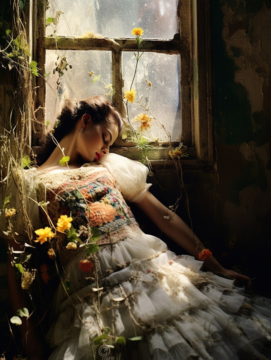 Забвение и разрушение (гибель Ребеки в заброшенном доме), Midjourney