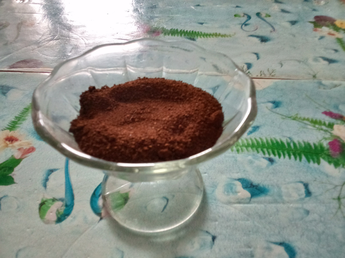 Фото из домашнего архива. Заварочный порошок (заварка) из чаги. 