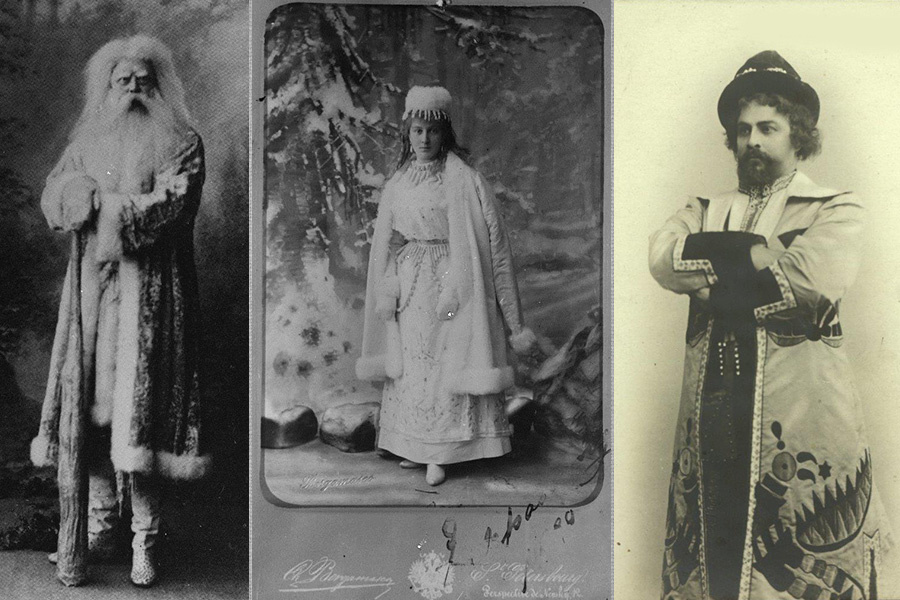 Дед Мороз – Михаил Корякин; Снегурочка – Евгения Мравина; Мизгирь – Леонид Яковлев. 1900-е гг. Фото: mariinsky.ru