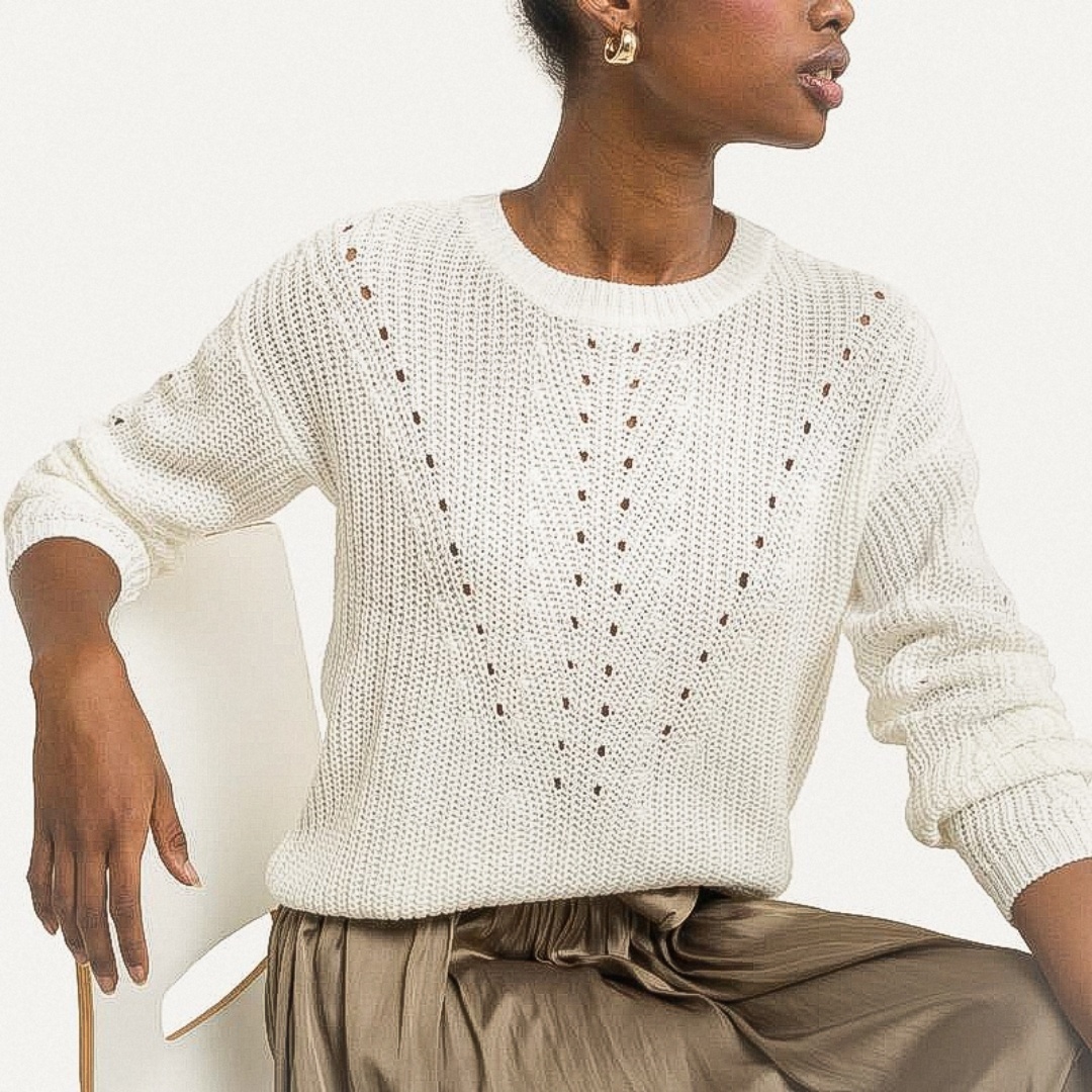 Джемпер с треугольной кокеткой La Redoute