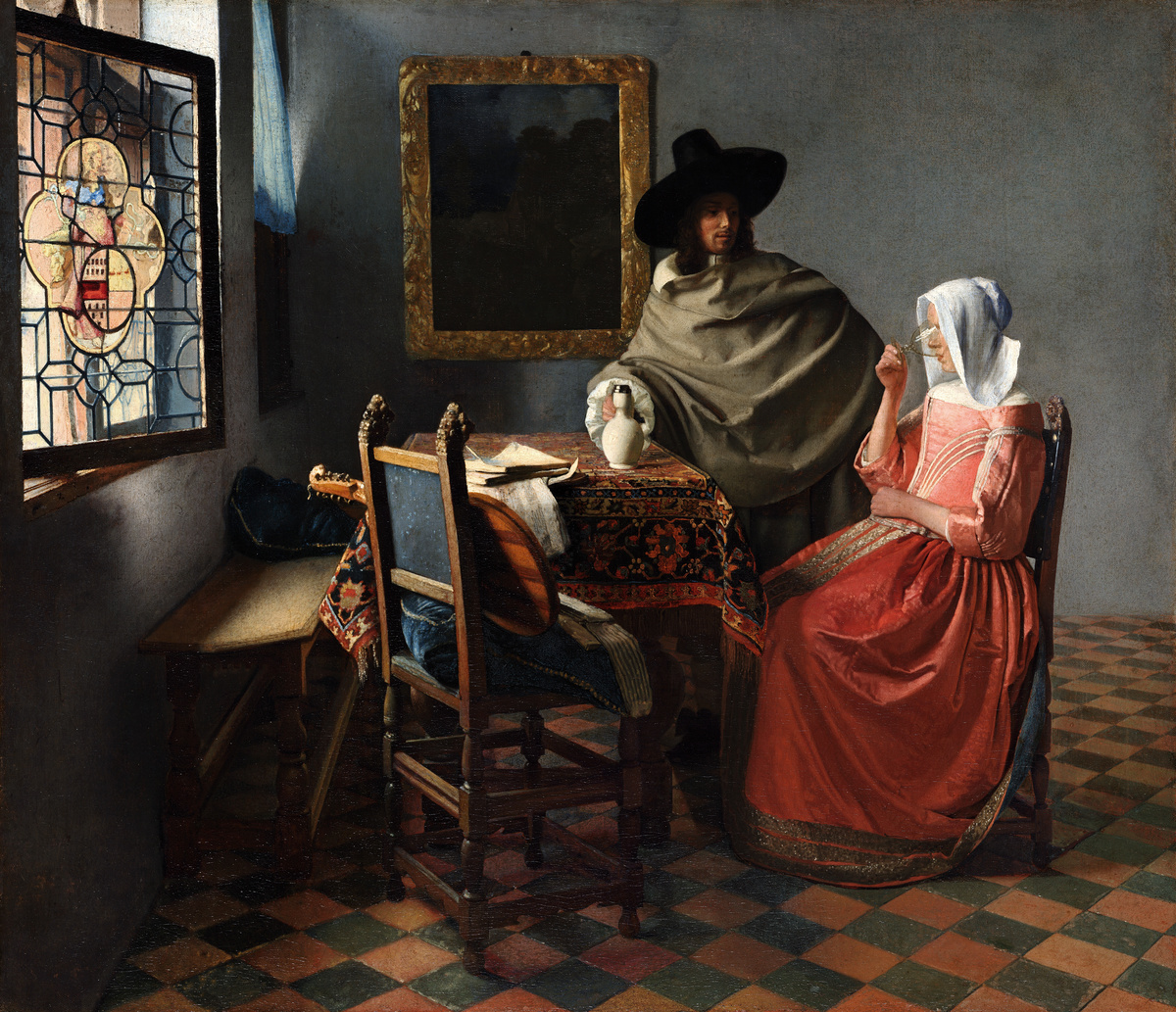 Бокал вина.  Ян Вермеер. 1660 г.