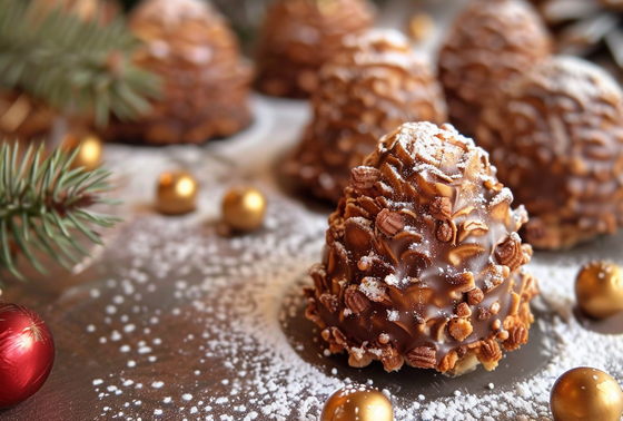    Еловые шишки: новогодний десерт без выпечки