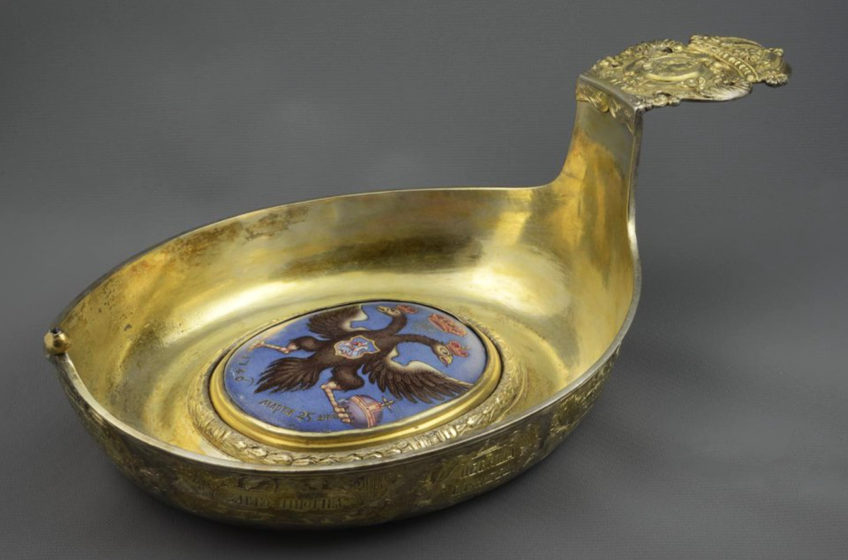 Ковш жалованный. Артемьев Ларион. 1740 г.