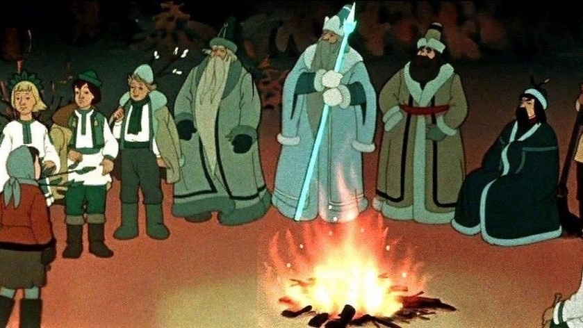 Кадр из мультфильма «Двенадцать месяцев», 1956 год, режиссеры Иван Иванов-Вано, Михаил Ботов