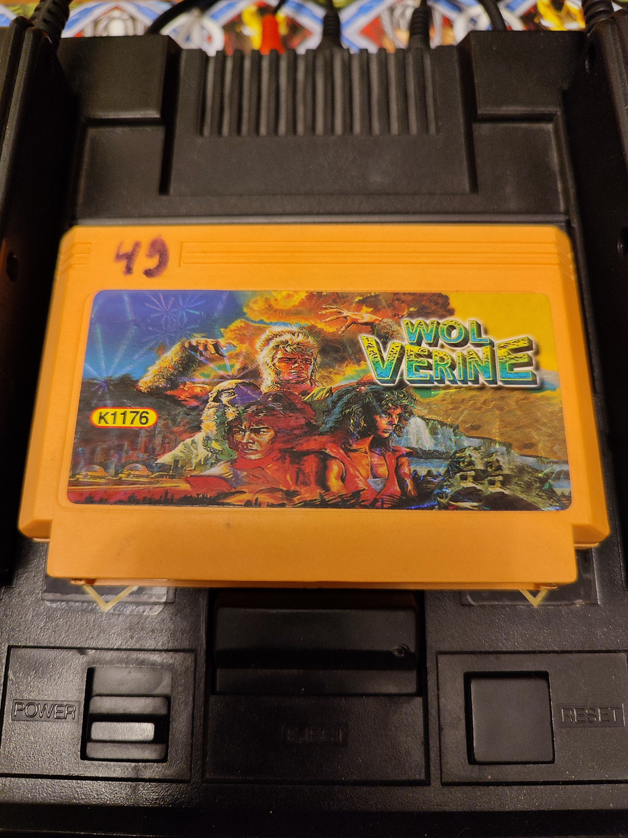 Фото сделаны мной. На фото игра Игра "Росомаха". Оригинал игры "Wolverine" был разработан  Software Creations и издан  LJN  в 1991,.г. для  NES. Была портирована на другие платформы. Дизайнеры Крейг Хьюстон, Кевин Эдвардс. Фото демонстрирует начальную заставку игры, а так же общий визуальный фон игры. Подробнее об этом рассказано в статье. Все материалы принадлежат правообладателям и размещены исключительно в информационных целях.