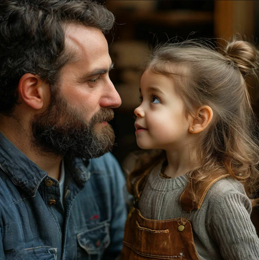 Девочка выбрала папу...