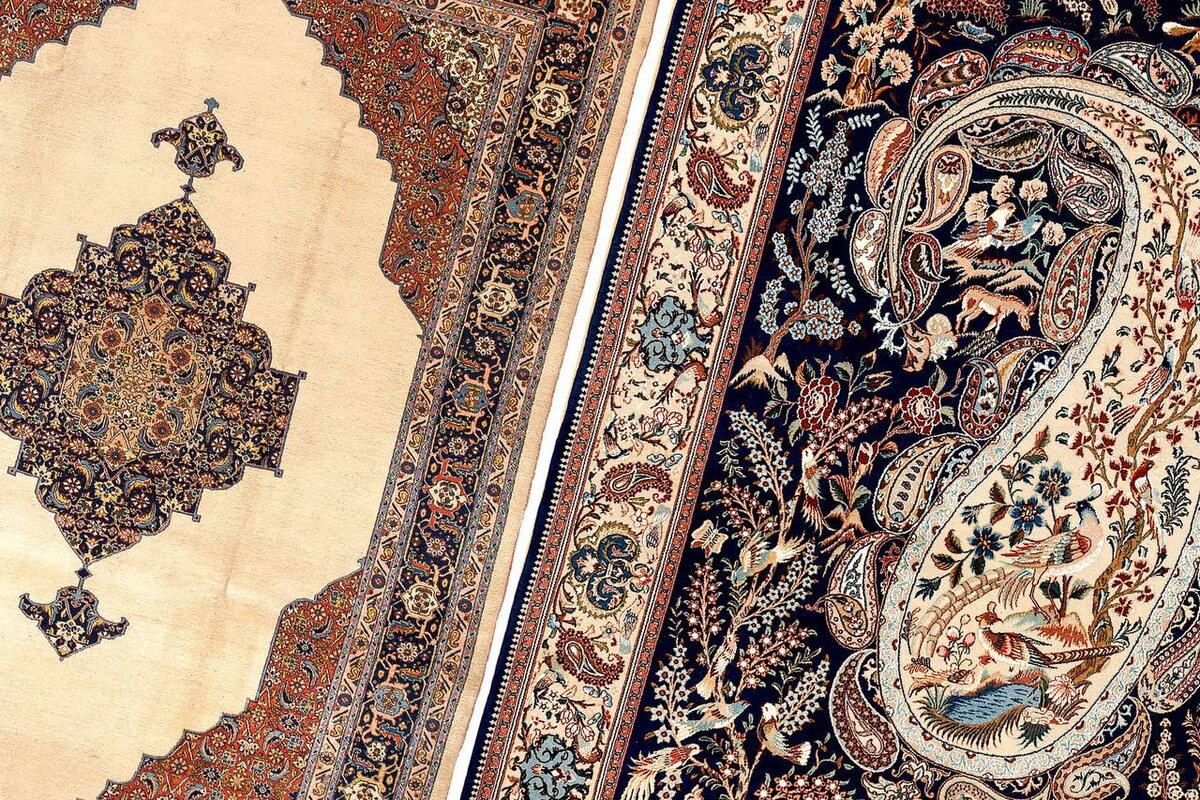 Примеры орнаментов иранских и пакистанских ковров.