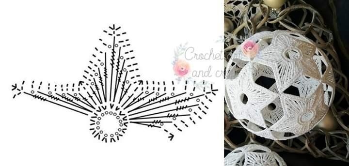 Шары на ёлку крючком со схемами 👀