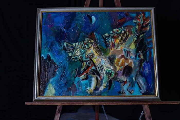    Картина Миши Брусиловского «Злой кот», масло, 1996 год