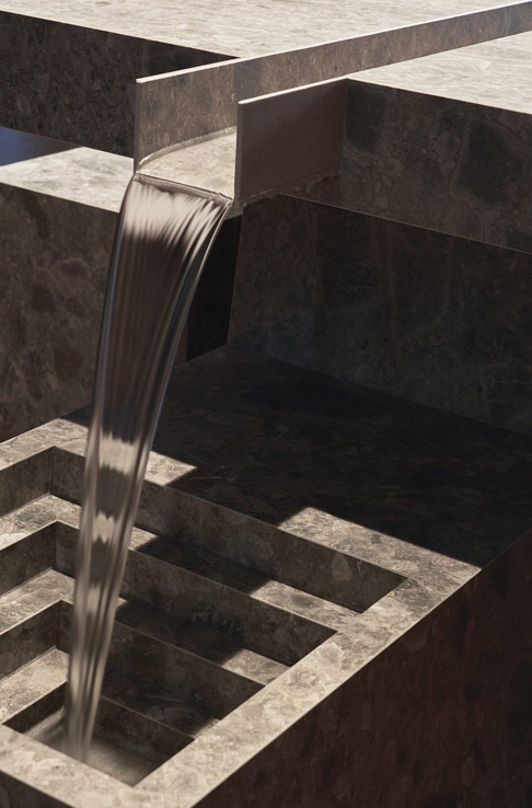 Детали инсталляции Тома Диксона «Метаморфическая» для Косентино