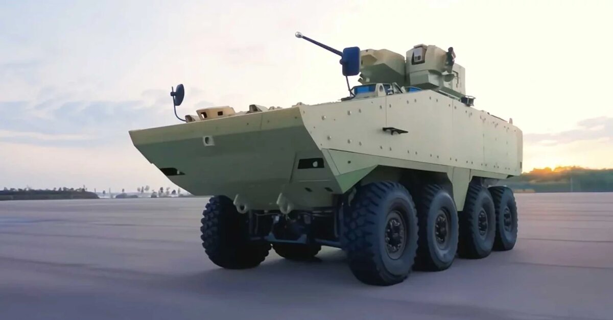 Производство новой бронированной машины 8x8, созданной на базе боевой машины пехоты Terrex от ST Engineering, начнется в 2025 году на заводе KPE в Казахстане. Фото: ST Engineering