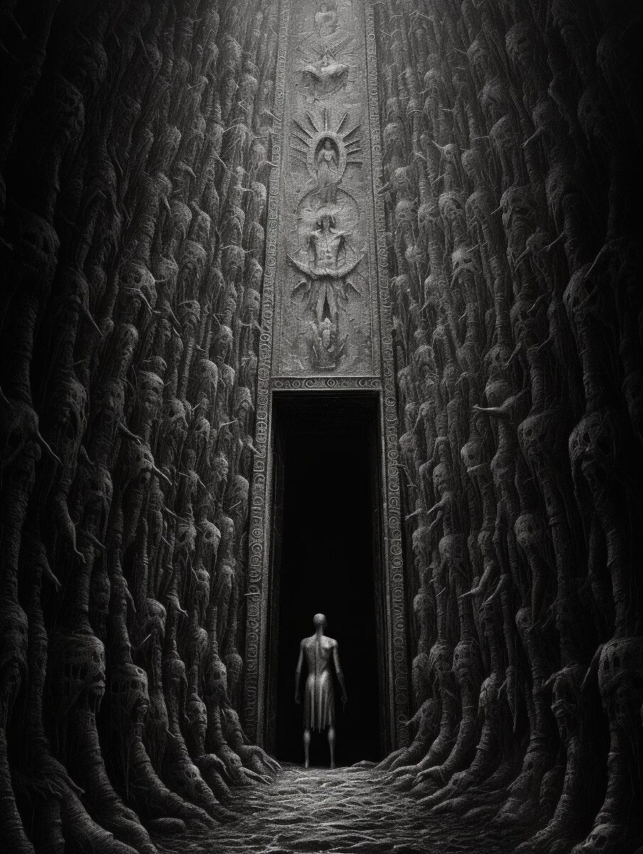 Вход в ад, «Божественная комедия» Данте Алигьери (Midjourney)