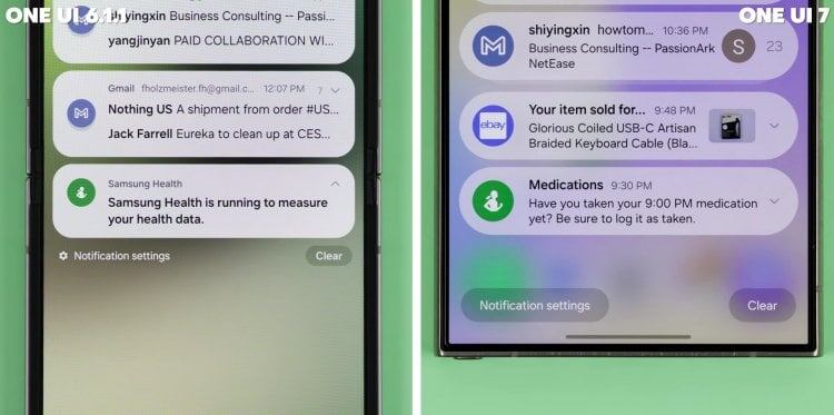    Привыкайте к овальным формам One UI 7. Фото: HowToMen