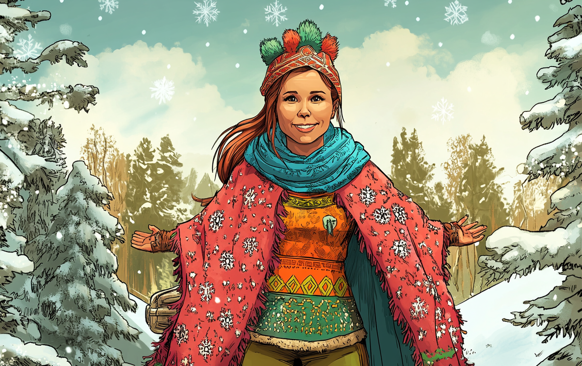    плед-с-орнаментом-снежинки-для-праздничного-декора Ленивое Вязание