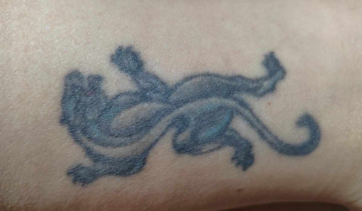 Это не ящерица, а пантера- символ свободы