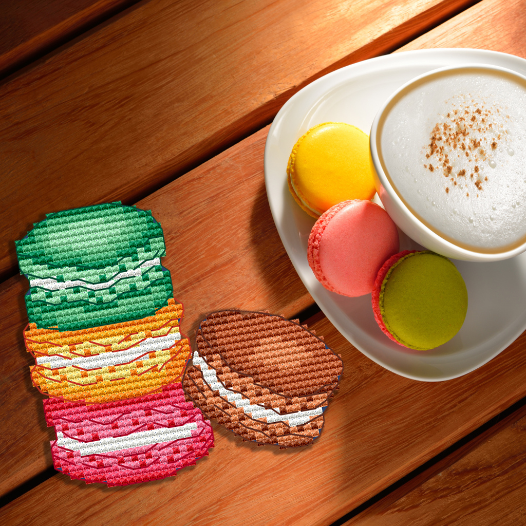 Схема для вышивки крестиком "Макарунс", дизайнер Юлия Белова