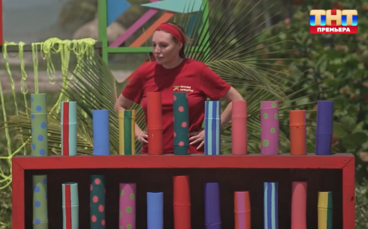 Кадр из шоу "Звезды в джунглях" 08.12.2024