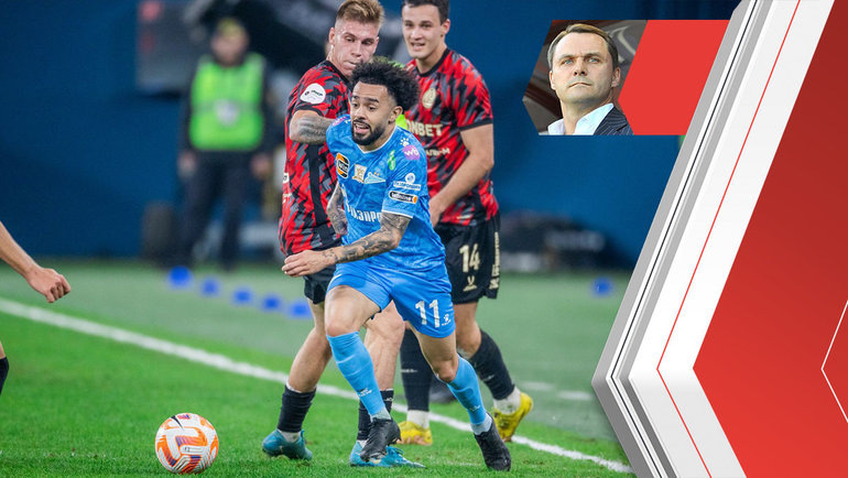    Полузащитник «Зенита» Клаудиньо в матче против «Акрона» (1:2). ФК «Зенит»