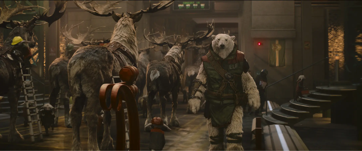 Кадр из фильма: «Миссия: Красный» / Red One, 2024, Amazon MGM Studios